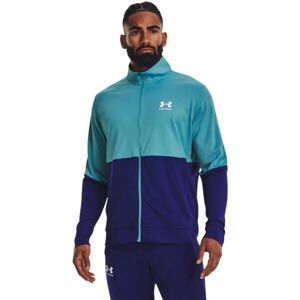 Under Armour PIQUE TRACK JACKET Pánska športová mikina, tyrkysová, veľkosť