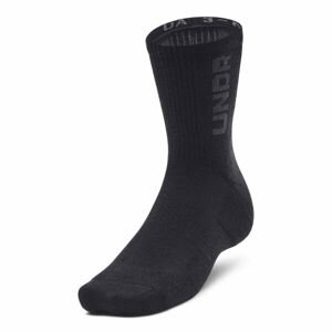 Under Armour 3-MAKER MID-CREW 3PK Unisex ponožky, čierna, veľkosť