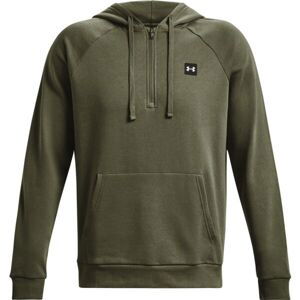 Under Armour RIVAL FLEECE 1/2ZIP HD Pánska mikina, khaki, veľkosť