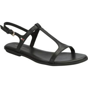 Tommy Hilfiger TH FLAT SANDAL Dámske sandále, čierna, veľkosť