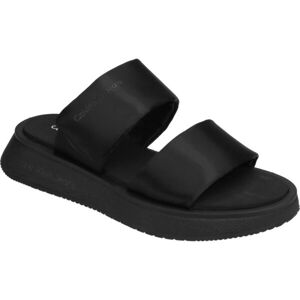 Calvin Klein SLIDE DOUBLE STRAP Dámske šľapky, čierna, veľkosť