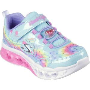 Skechers FLUTTER HEART LIGHTS - SIMPLY LOVE Detská voľnočasová obuv, tyrkysová, veľkosť