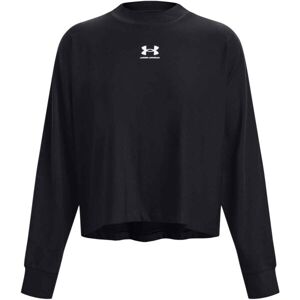 Under Armour UA RIVAL TERRY OVERSIZED CRW Dámske tréningové tričko, čierna, veľkosť