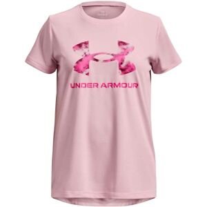 Under Armour TECH SOLID PRINT FILL BL SSC Dievčenské tričko, ružová, veľkosť