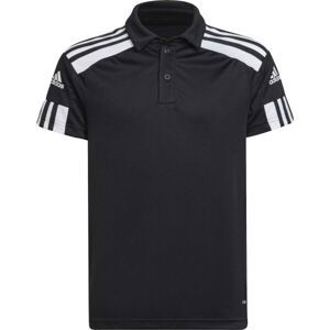 adidas SQUADRA 21 POLO Chlapčenské futbalové tričko, čierna, veľkosť