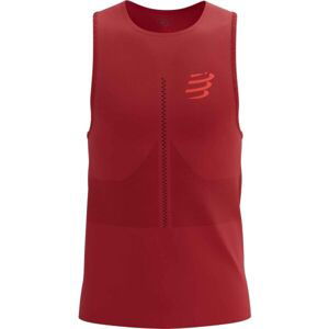 Compressport PRO RACING SINGLET M Pánske bežecké tielko, červená, veľkosť