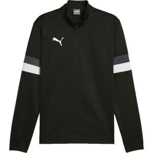 Puma TEAMRISE 1/4 ZIP TOP Pánska mikina na zips, čierna, veľkosť