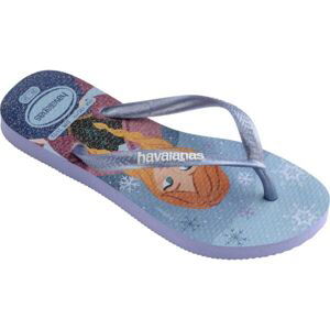 HAVAIANAS KIDS SLIM PRINCESS Dievčenské žabky, svetlomodrá, veľkosť 29/30