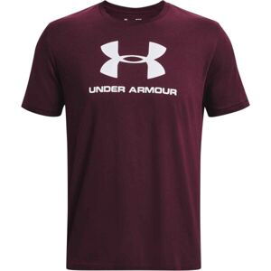 Under Armour SPORTSTYLE LOGO SS Pánske tričko, vínová, veľkosť