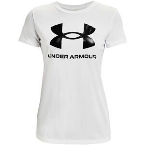 Under Armour LIVE SPORTSTYLE GRAPHIC SS Dámske tričko, biela, veľkosť