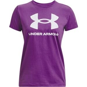 Under Armour LIVE SPORTSTYLE GRAPHIC SS Dámske tričko, fialová, veľkosť