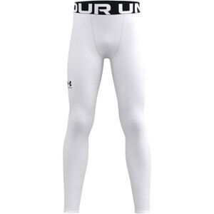 Under Armour COLDGEAR® LEGGINS Chlapčenské legíny, biela, veľkosť