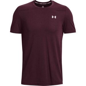 Under Armour SEAMLESS GRID Pánske tričko, vínová, veľkosť