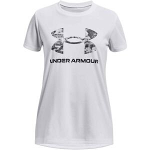 Under Armour TECH SOLID PRINT FILL BL SSC Dievčenské tričko, biela, veľkosť