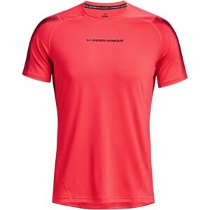 Under Armour HEATGEAR® FITTED SHORT SLEEVE Pánske tričko, červená, veľkosť