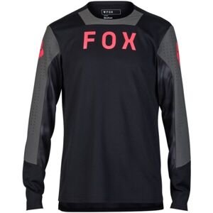 Fox DEFEND LS Pánsky cyklistický dres, čierna, veľkosť
