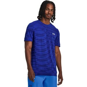 Under Armour SEAMLESS RIPPLE SS Pánske tričko, modrá, veľkosť