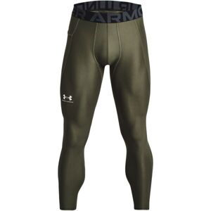 Under Armour HG ARMOUR LEGGINGS Pánske legíny, khaki, veľkosť