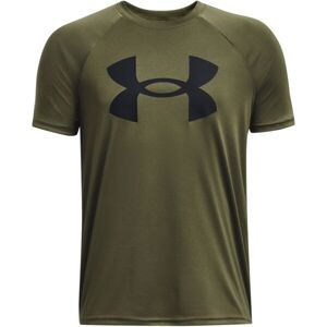 Under Armour TECH BIG LOGO SS Chlapčenské tričko, khaki, veľkosť