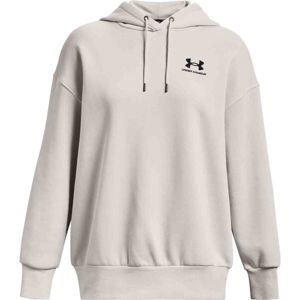 Under Armour ESSENTIAL FLC OS HOODIE Dámska mikina, béžová, veľkosť