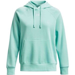 Under Armour RIVAL FLEECE HOODIE Dámska mikina, svetlomodrá, veľkosť