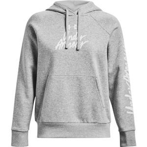 Under Armour RIVAL FLEECE GRAPHIC HDY Dámska mikina, sivá, veľkosť