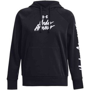 Under Armour RIVAL FLEECE GRAPHIC HDY Dámska mikina, čierna, veľkosť