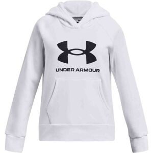 Under Armour RIVAL FLEECE BL HOODIE  Dievčenská mikina, biela, veľkosť