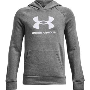 Under Armour RIVAL FLEECE BL HOODIE Chlapčenská mikina, tmavo sivá, veľkosť