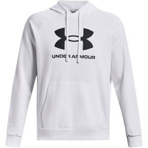 Under Armour RIVAL FLEECE LOGO HD Pánska mikina, biela, veľkosť