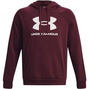 Under Armour RIVAL FLEECE LOGO HD Pánska mikina, vínová, veľkosť