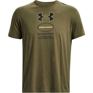 Under Armour BRANDED GEL STACK SS M Pánske tričko, khaki, veľkosť