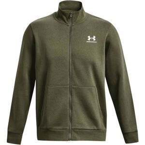 Under Armour ESSENTIAL FLEECE NOVELTY TRACK Pánska mikina, zelená, veľkosť