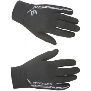 PROGRESS RUN GLOVE Bežecké rukavice, čierna, veľkosť M