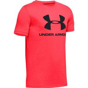 Under Armour SPORTSTYLE LOGO SS Chlapčenské tričko, oranžová, veľkosť