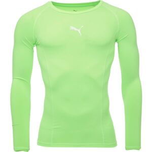 Puma LIGA BASELAYER TEE LS Pánske funkčné tričko, reflexný neón, veľkosť