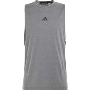 adidas DESIGNED FOR TRAINING TANK Pánske tréningové tielko, sivá, veľkosť