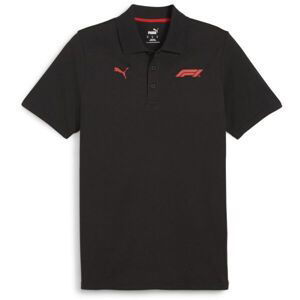 Puma F1 ESSENTIALS LOGO POLO Pánske polo tričko, čierna, veľkosť