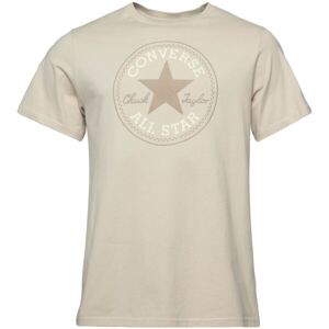 Converse STANDARD FIT CENTER FRONT CHUCK PATCH CORE TEE Unisex tričko, béžová, veľkosť