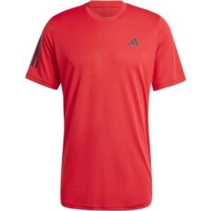 adidas CLUB 3-STRIPES TENNIS Pánske tenisové tričko, červená, veľkosť