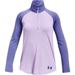 Under Armour TECH GRAPHIC 1/2 ZIP Dievčenské tričko s dlhým rukávom, ružová, veľkosť