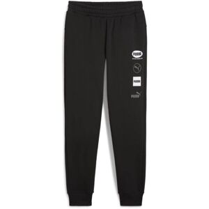 Puma POWER GRAPHICS SWEAT PANTS FL Pánske tepláky, čierna, veľkosť