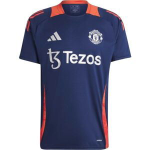 adidas MANCHESTER UNITED FC TRAINING JERSEY Pánsky futbalový dres, tmavo modrá, veľkosť