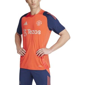 adidas MANCHESTER UNITED FC TRAINING JERSEY Pánsky futbalový dres, oranžová, veľkosť