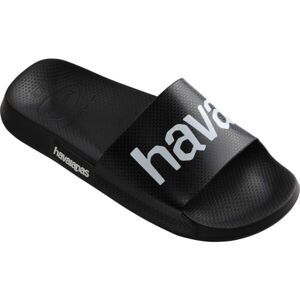 HAVAIANAS SLIDE CLASSIC LOGO MANIA Unisex šľapky, čierna, veľkosť 41/42