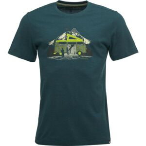 Smartwool RIVER VAN GRAPHIC SS TEE Pánske tričko, tmavo zelená, veľkosť