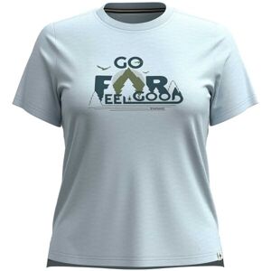 Smartwool W GO FAR FEEL GOOD GRAPHIC SHORT SLEEVE Dámske tričko, svetlomodrá, veľkosť