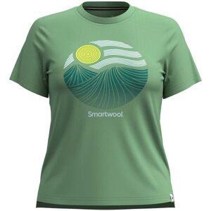 Smartwool W HORIZON VIEW GRAPHIC SHORT SLEEVE Dámske tričko, zelená, veľkosť