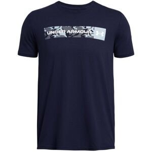 Under Armour UA CAMO CHEST STRIPE SS Pánske tričko, modrá, veľkosť