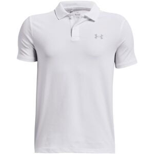 Under Armour PERFORMANCE POLO Chlapčenské polo tričko, biela, veľkosť